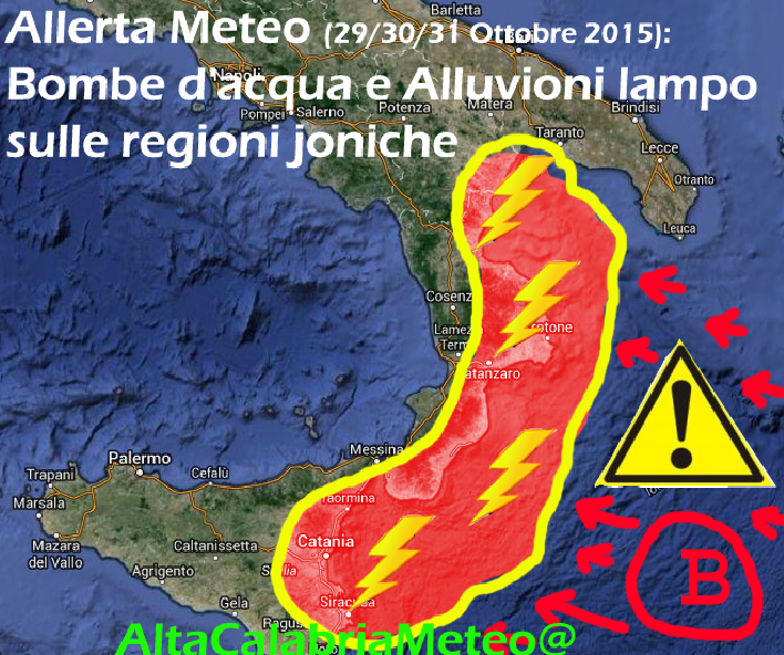 Allerta Meteo regioni joniche
