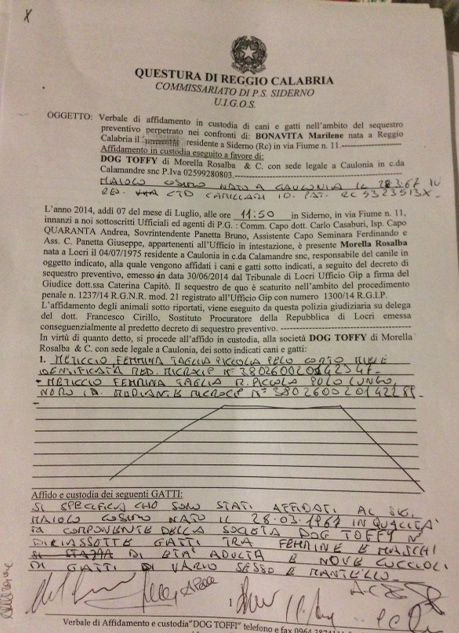 Decreto affidamento custodia pg 1