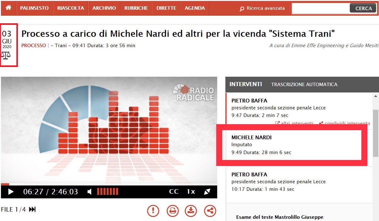 UDIENZA 03Giugno2020 Dr Nardi Radio R