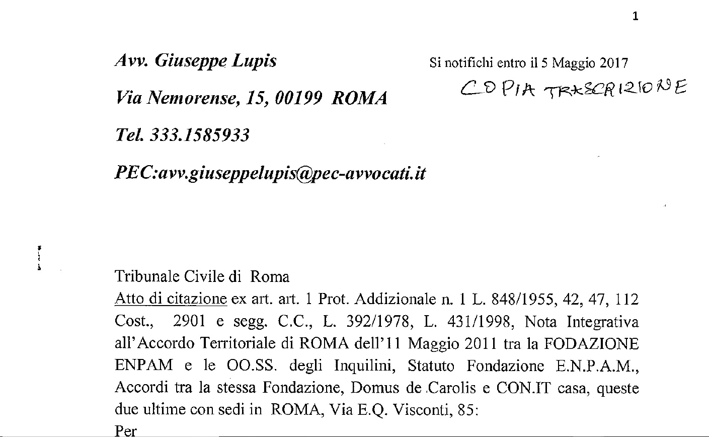 citazione lupis 2017