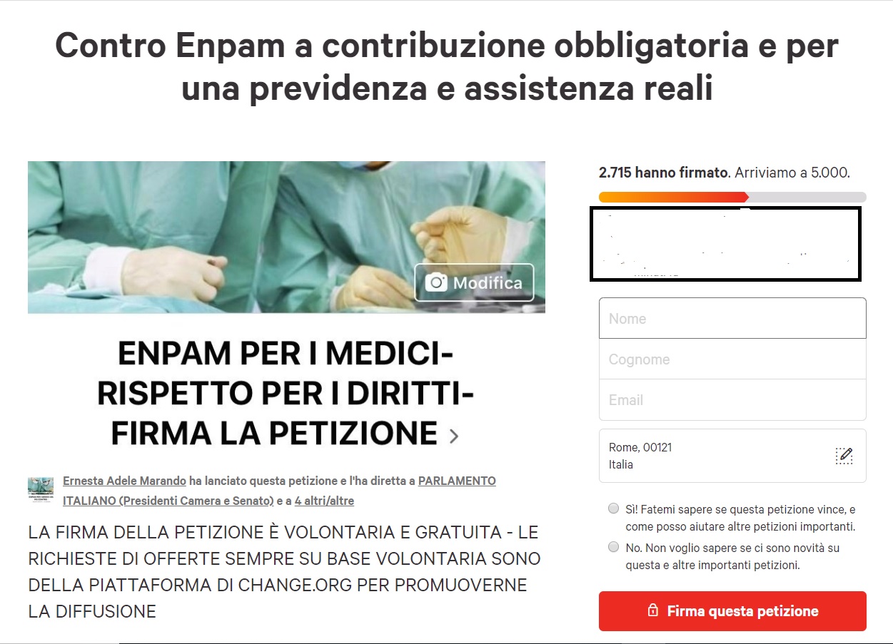 enpam petizione