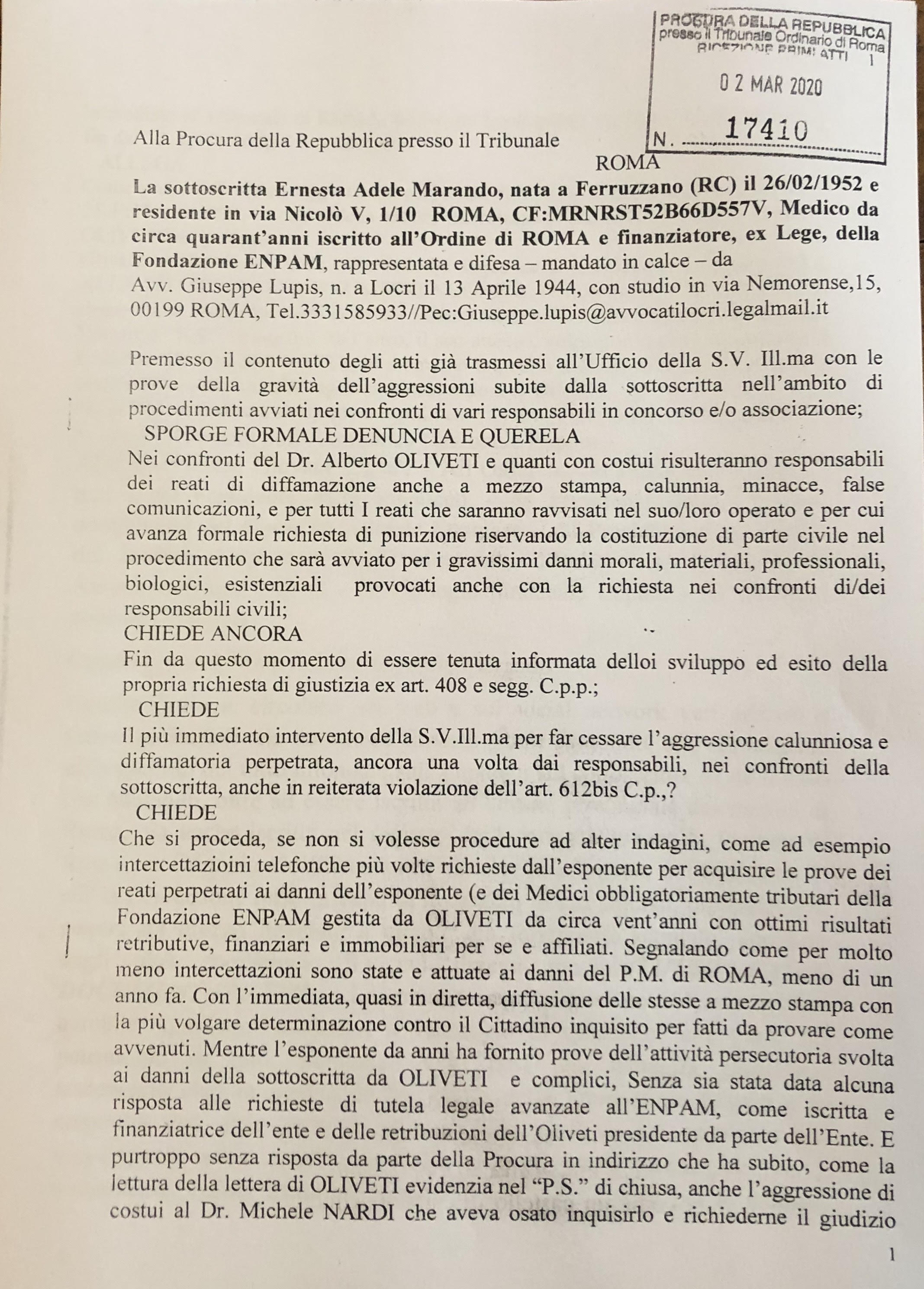 querela oliveti