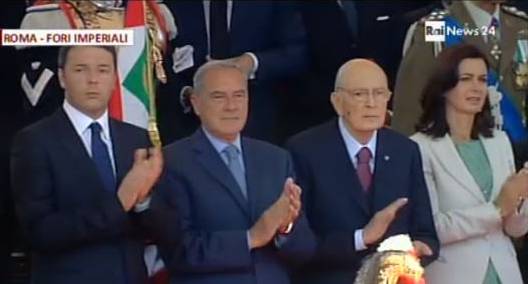 renzi grasso napolitano festa repubblica 2giugno2014